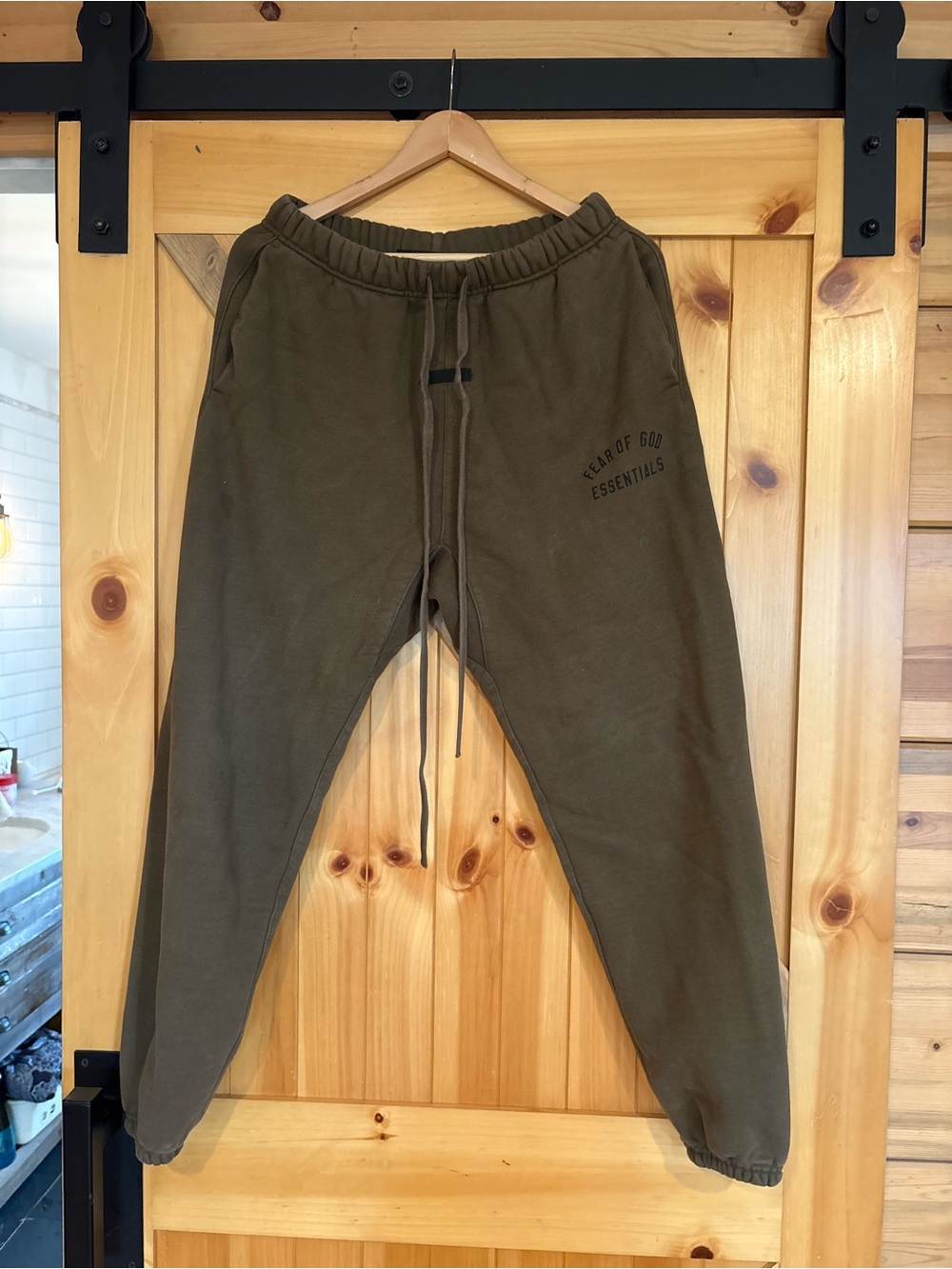 Essentials Men’s Olive Green Jogger Sweatpants